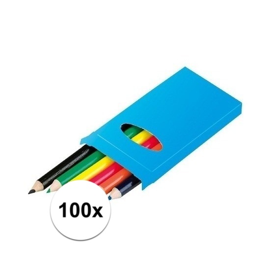 100x Doosjes potloden voor kinderen