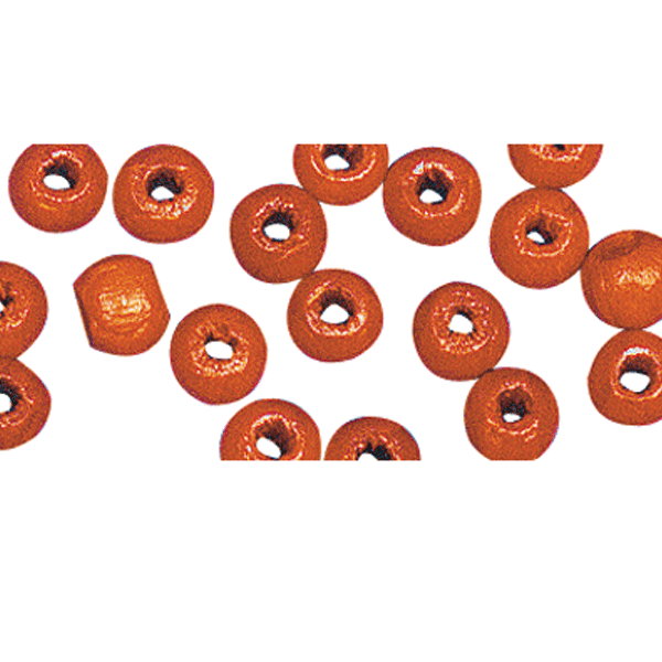 104x oranje houten kralen 10 mm