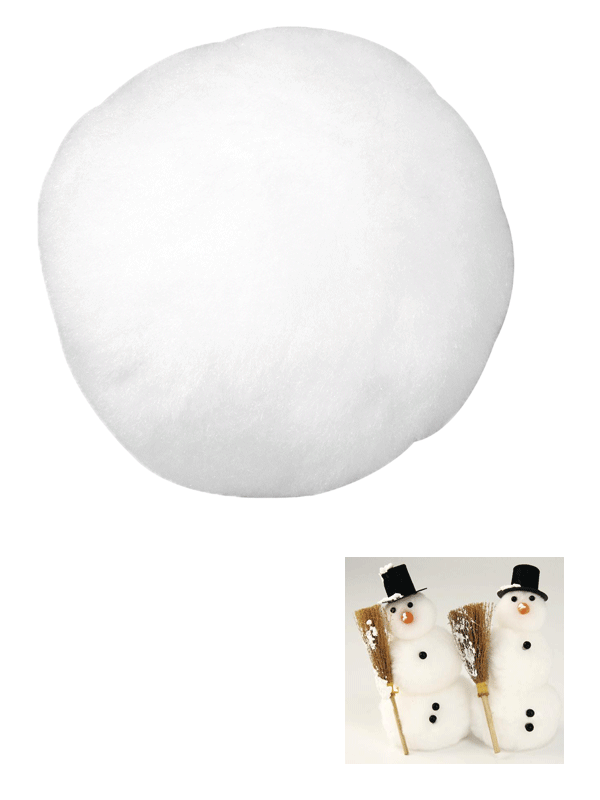 12x Witte sneeuwbal 7,5 cm