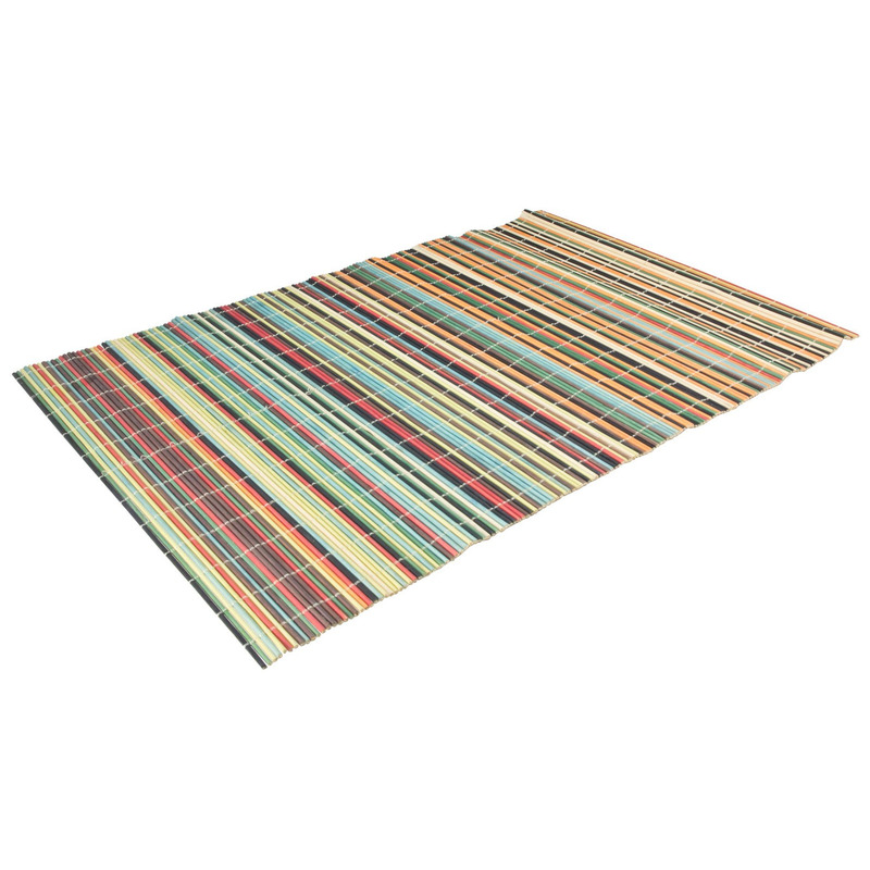 1x Bamboe placemat-onderlegger 30 x 45 cm gekleurd