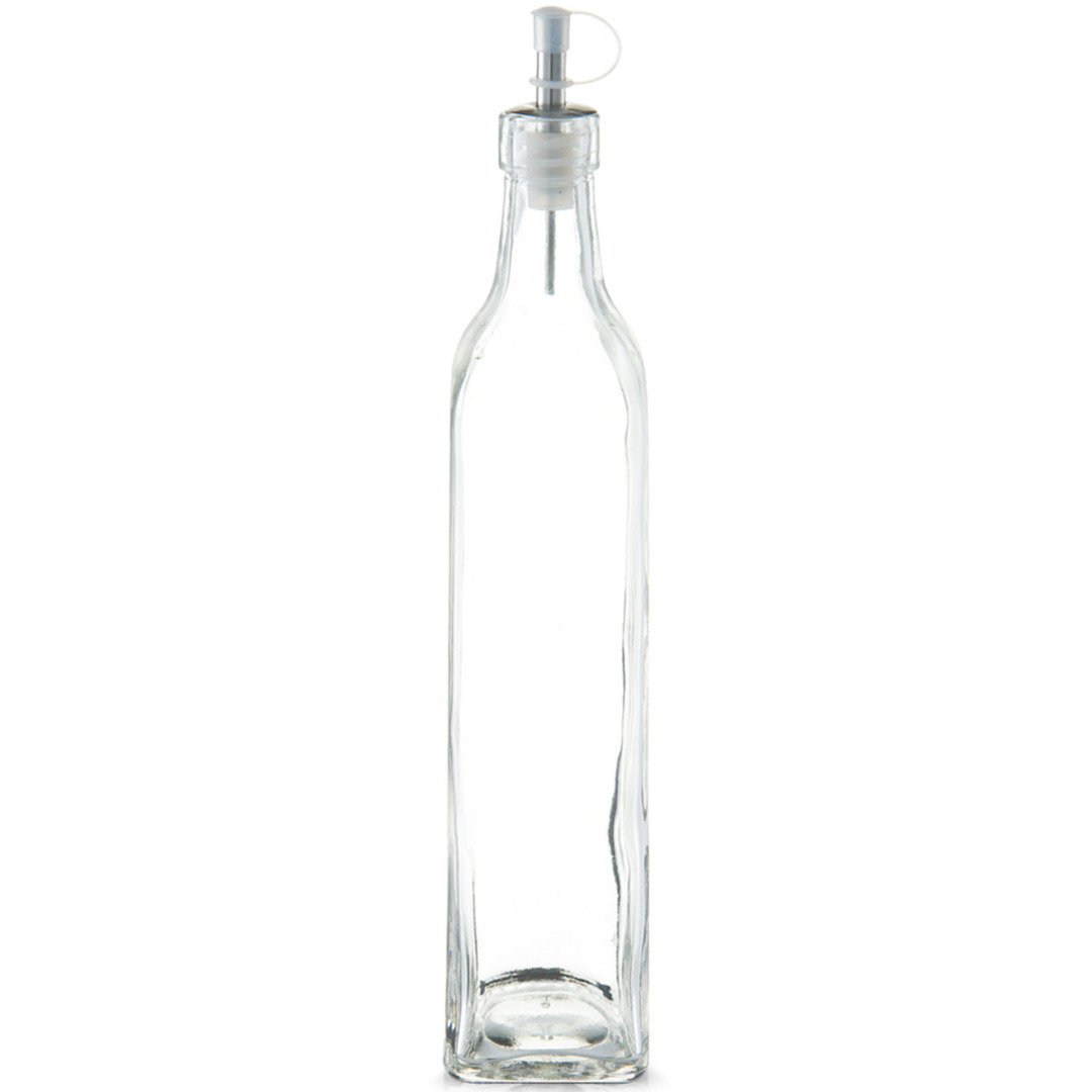 1x Glazen azijn/olie flessen met schenktuit 500 ml