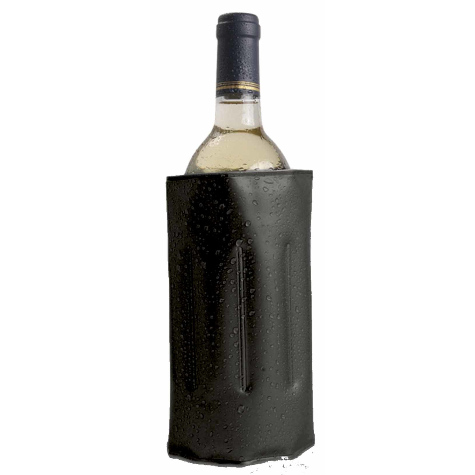 1x Koelelementen hoezen zwart voor wijnflessen 34 x 18 cm