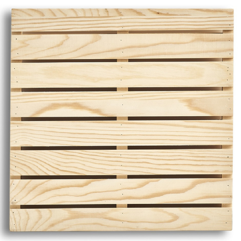 1x Luxe houten pannenonderzetters pallet vorm 24 x 24 cm