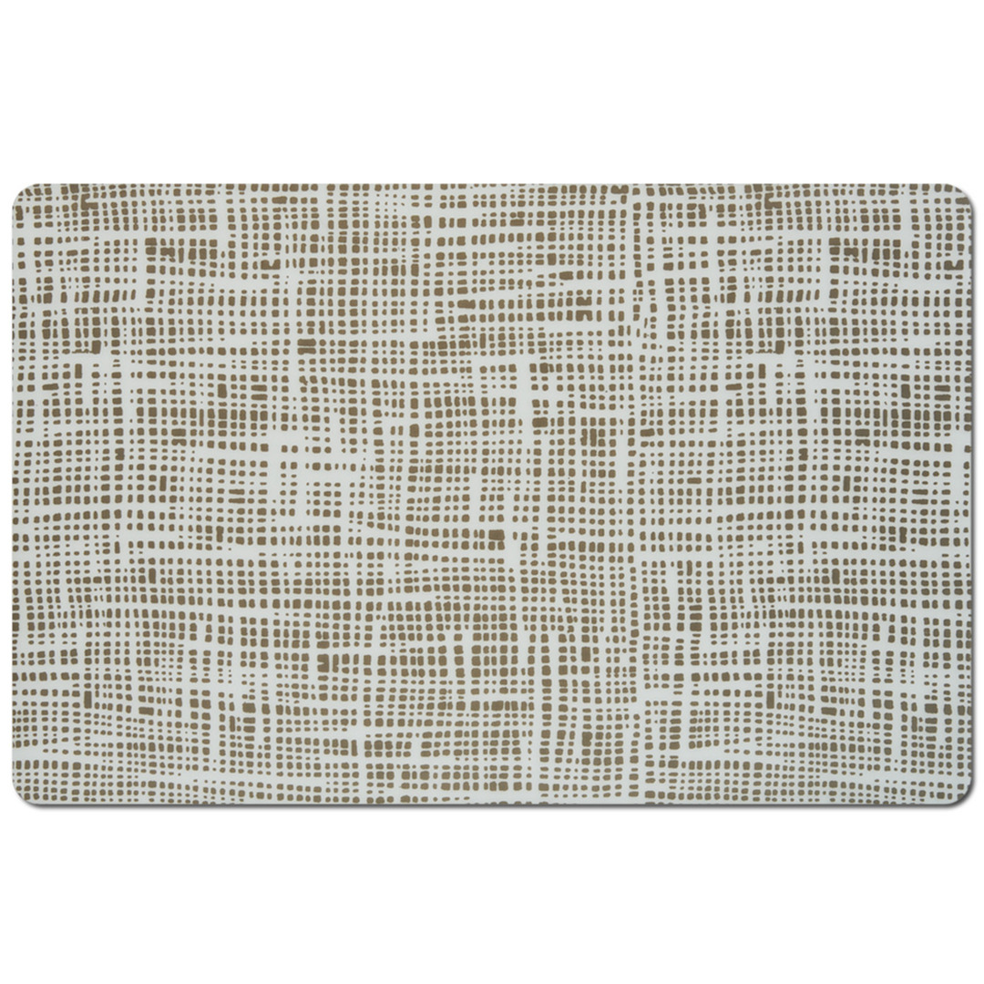 1x placemats gestreept kunststof 44 x 29 cm grijs abstract