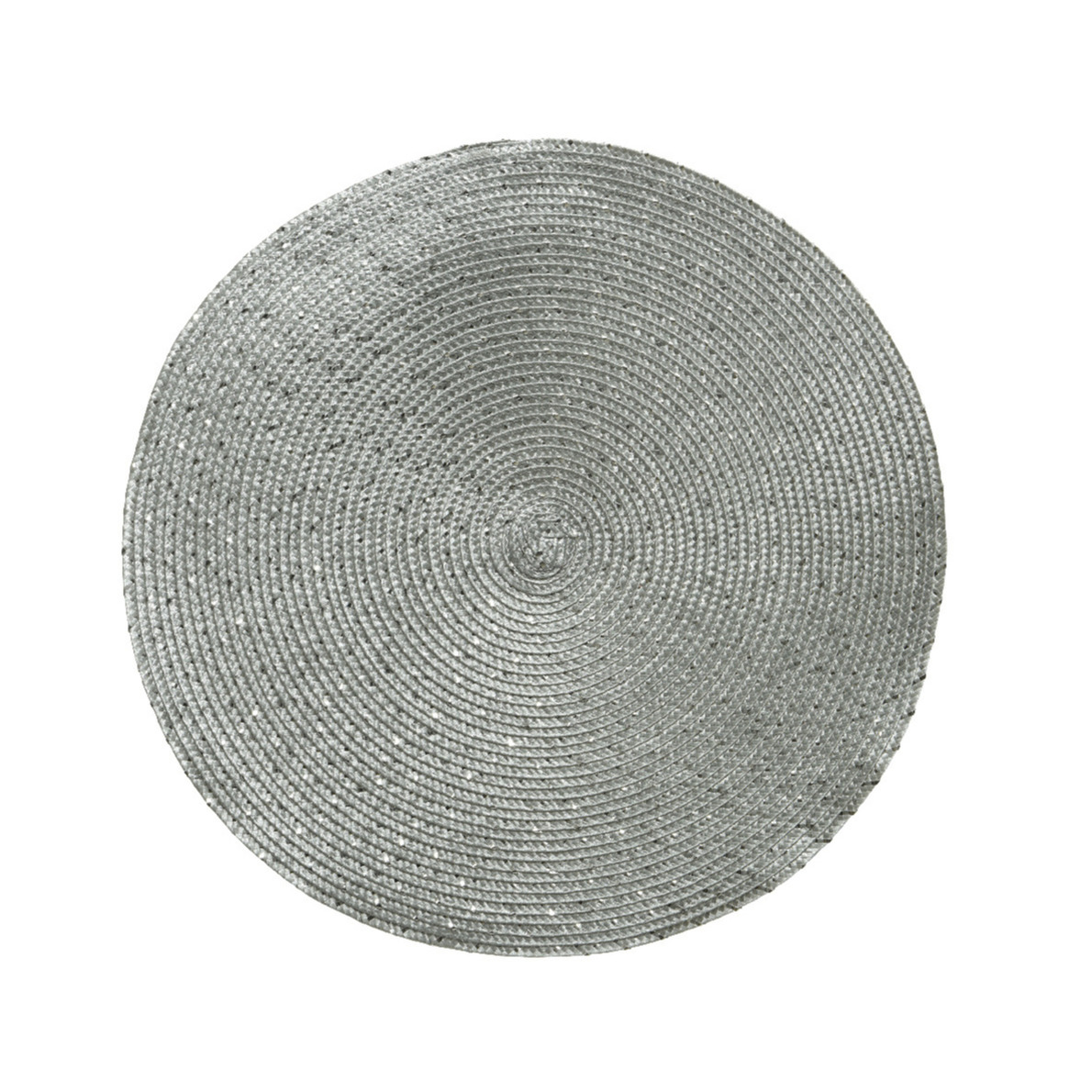 1x stuks ronde placemats zilver 38 cm van kunststof