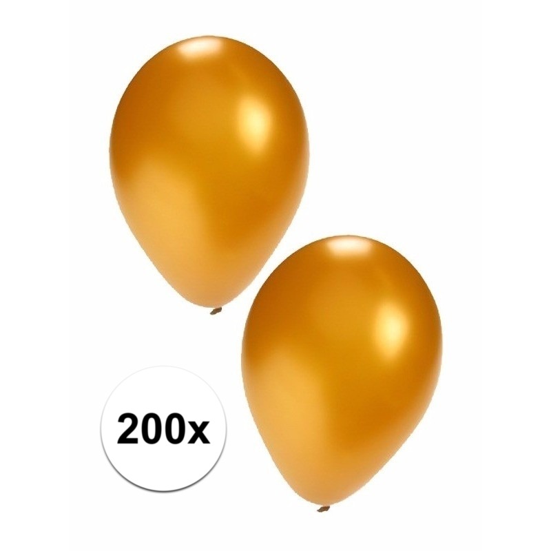 200 gouden feest ballonnen