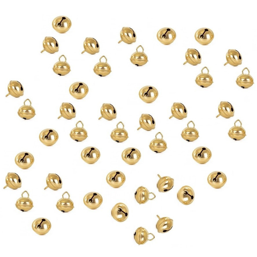 20x Metalen belletjes goud met oog 20 mm hobby-knutsel benodigdheden