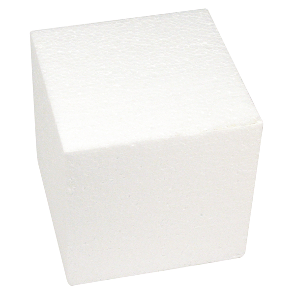 2x Piepschuim figuren kubussen 15 cm