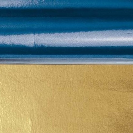 2x rollen aluminium folie kerst blauw-goud 50 x 80 cm