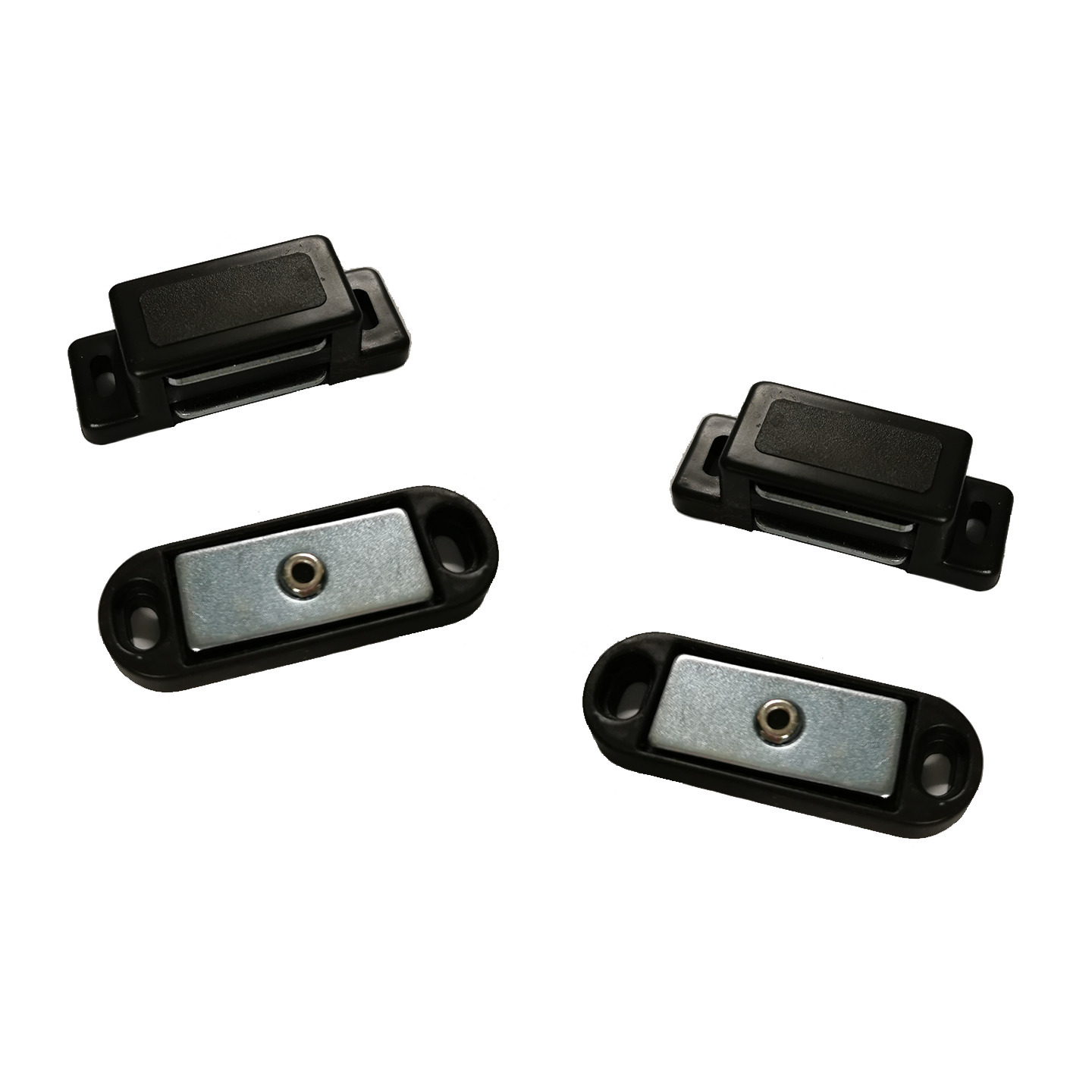 2x stuks magneetsnapper-magneetsnappers met metalen sluitplaat bruin 4,7 x 1,4 x 1,6 cm