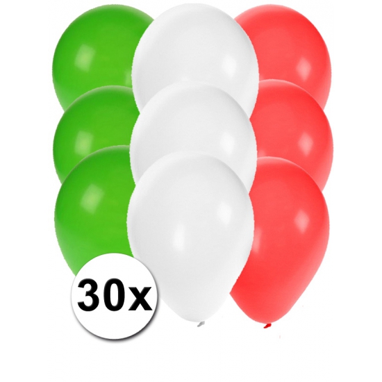 30 stuks ballonnen kleuren Italie