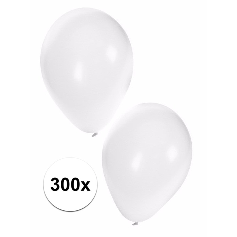 300 Party ballonnen wit