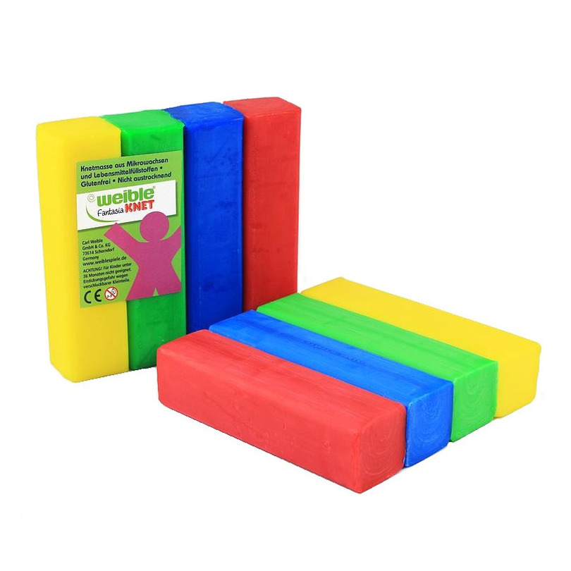 4x Gekleurde fantasie klei blokken 100 gram creatief speelgoed voor kinderen
