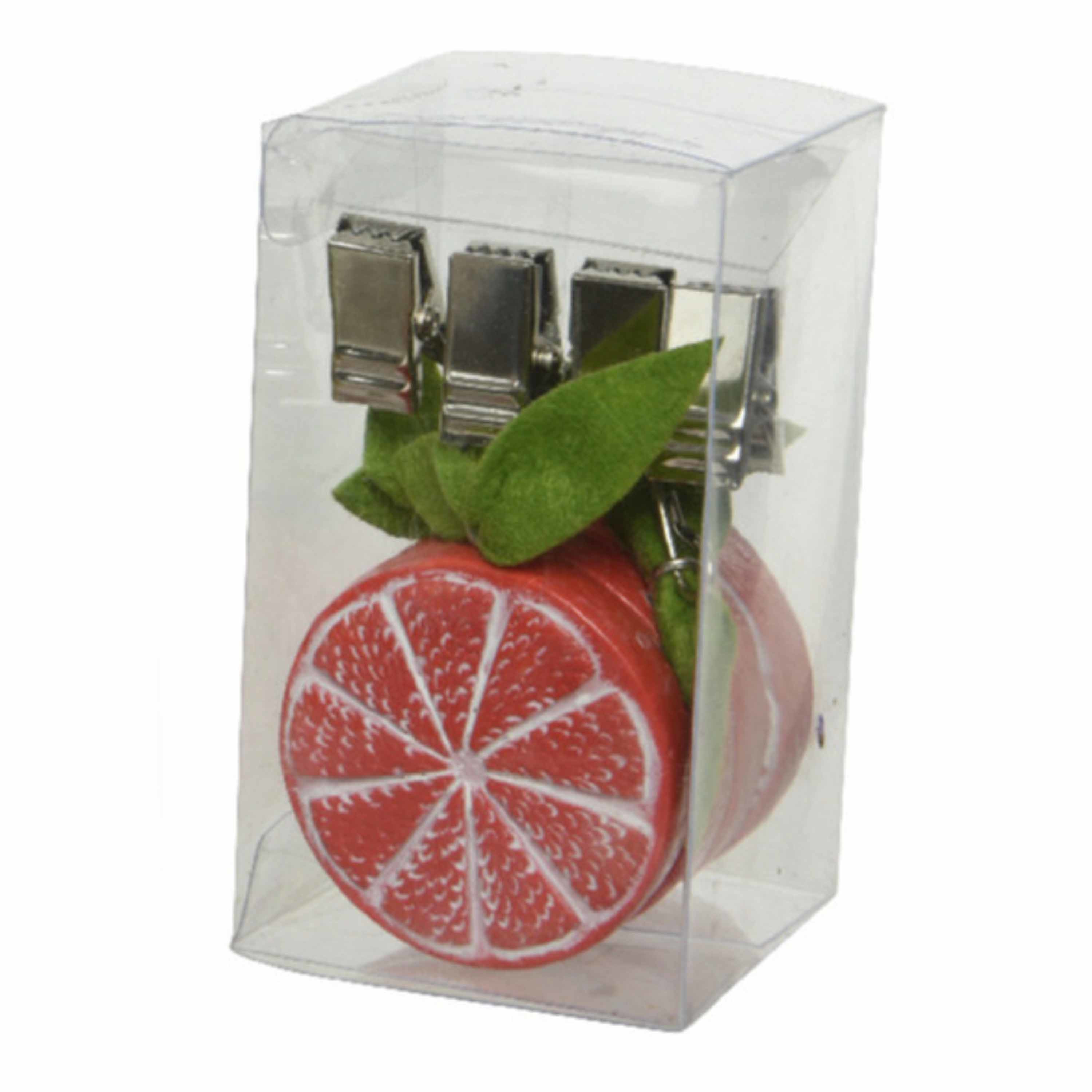 4x Grapefruit tafelkleedgewichtjes fruit thema