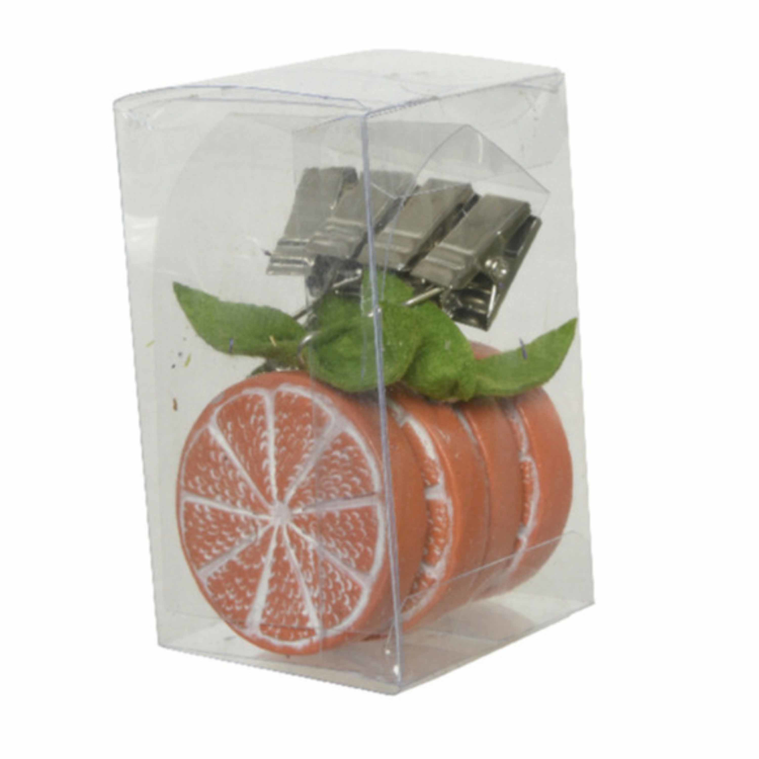 4x Sinaasappels tafelkleedgewichtjes fruit thema