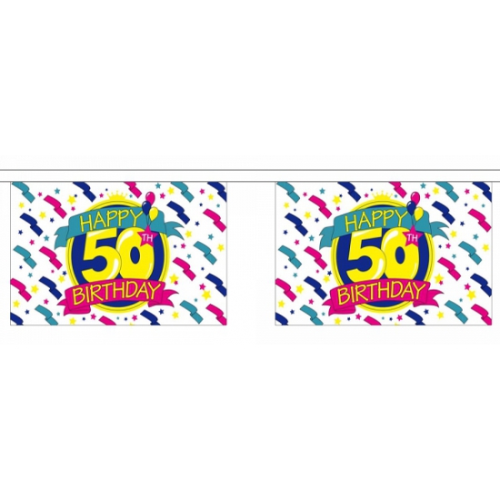 50e verjaardag slinger deluxe