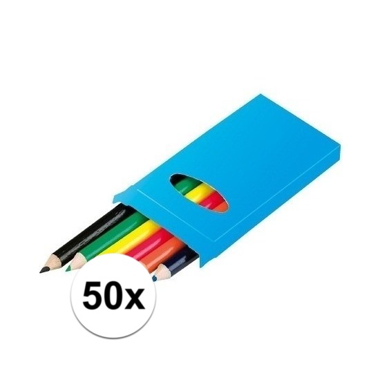 50x Doosjes potloden voor kinderen
