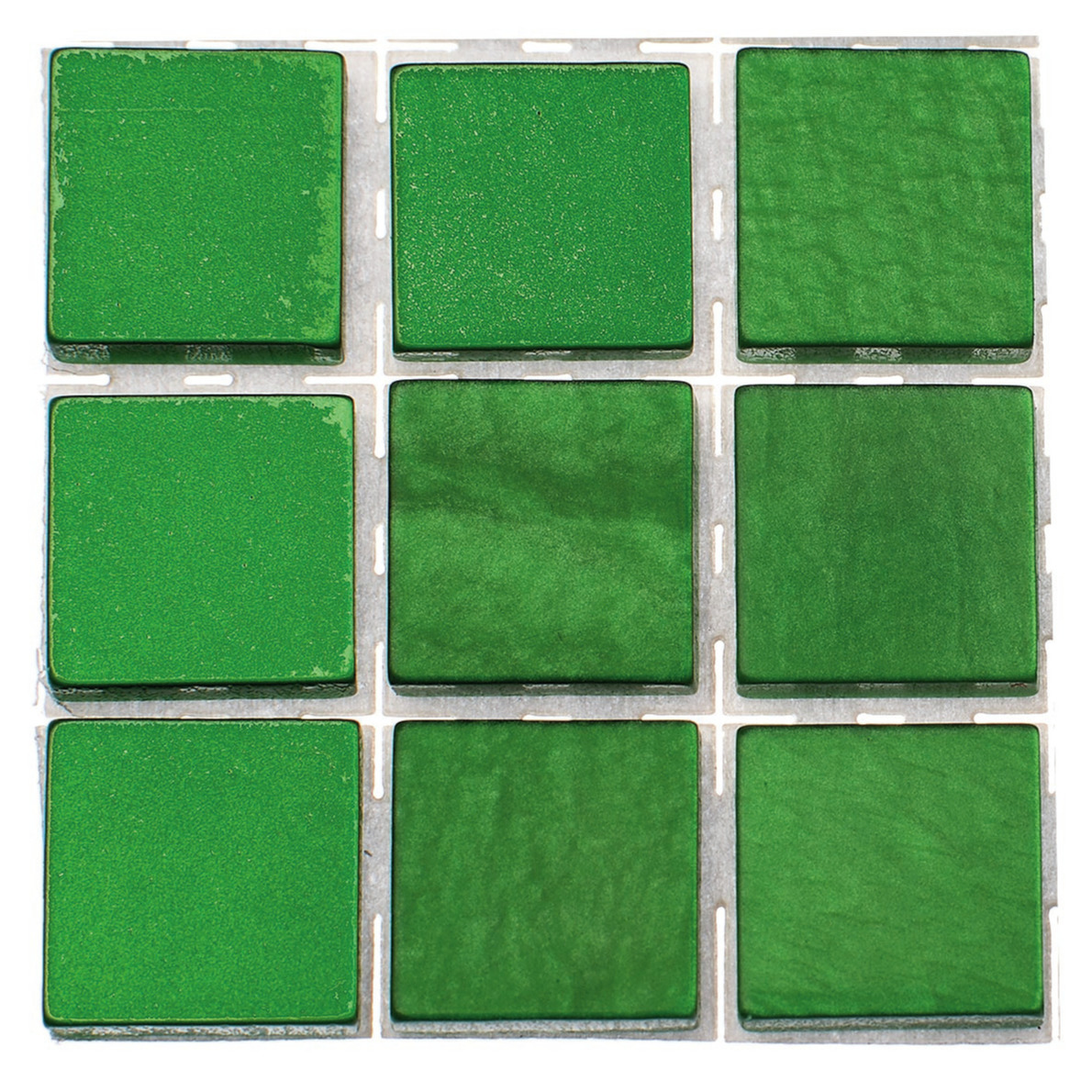 63x stuks mozaieken maken steentjes-tegels kleur groen 10 x 10 x 2 mm