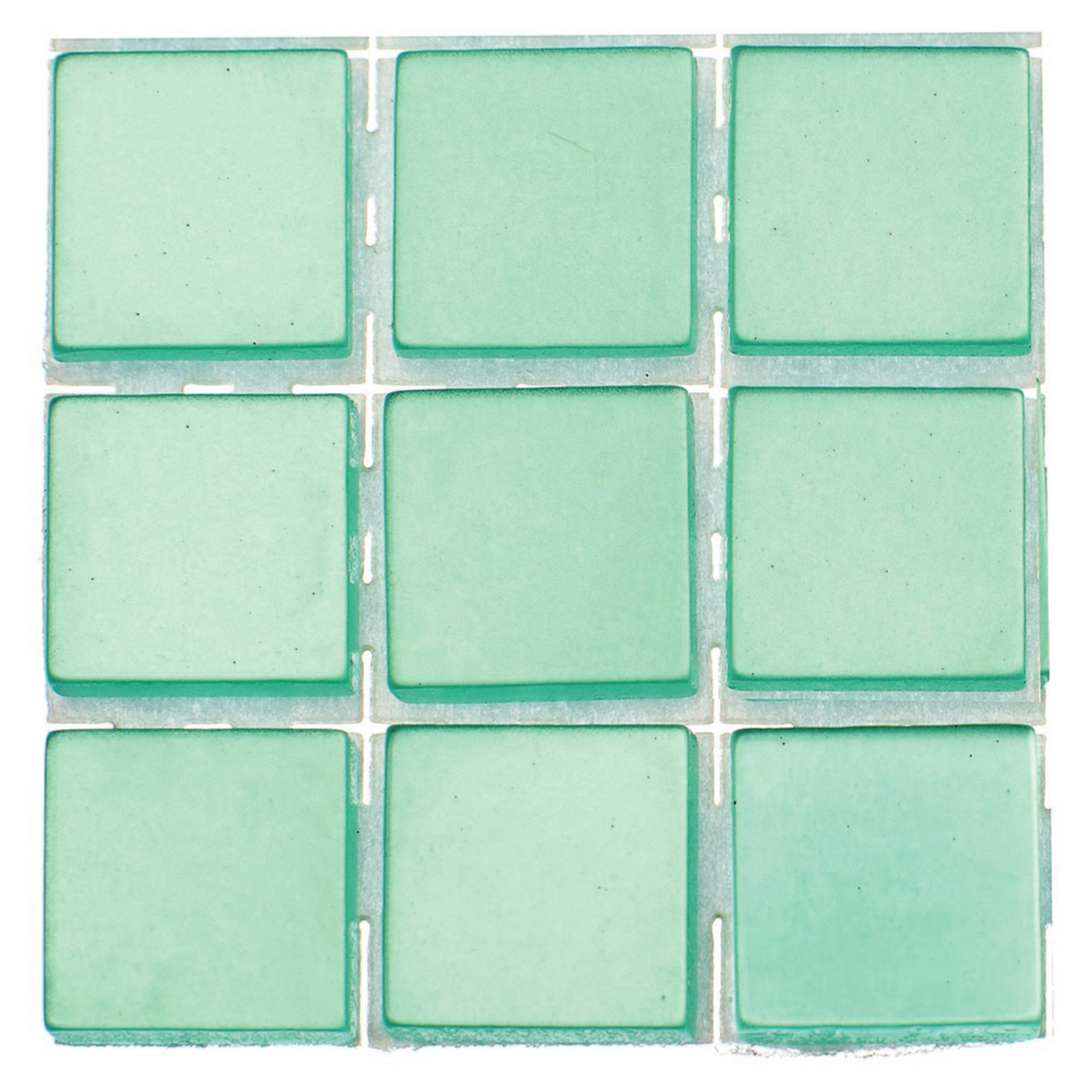 63x stuks mozaieken maken steentjes-tegels kleur turquoise 10 x 10 x 2 mm