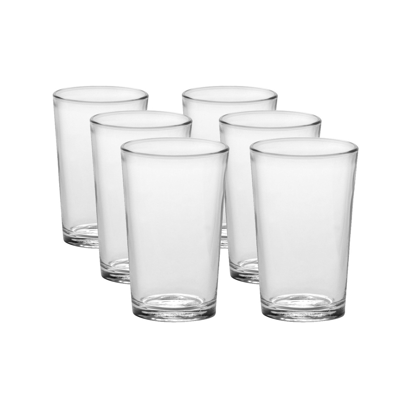 6x Drinkglazen/waterglazen transparant Chope hardglas 20 cl