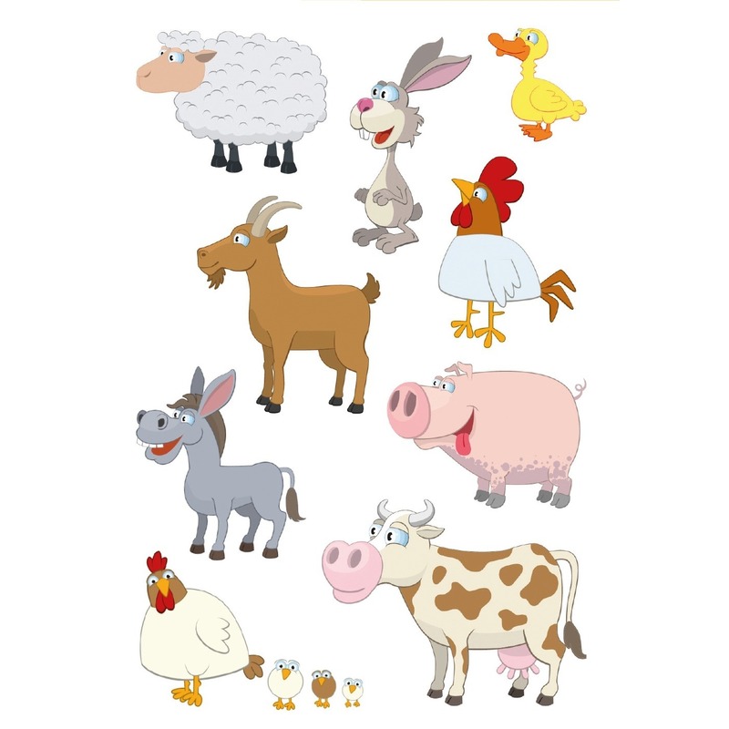 81x Boerderij dieren stickertjes voor kinderen