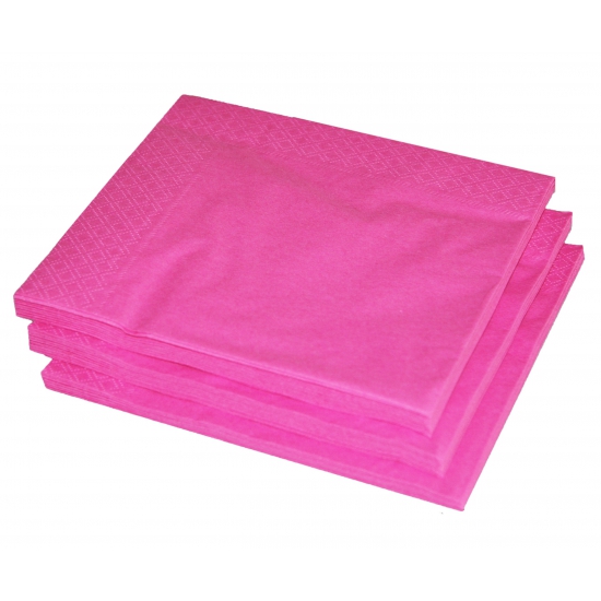 BBQ servetten fuchsia roze kleur 100 stuks