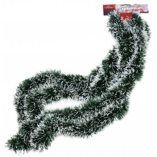 Besneeuwde folie slingers/kerstslingers 270 cm