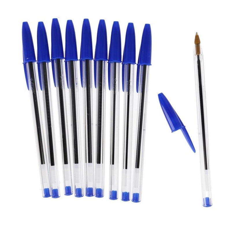 Bic balpennen set 10x stuks in kleur blauw