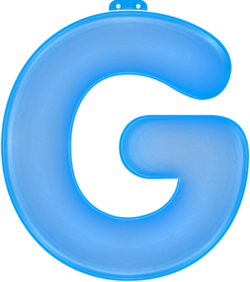 Blauwe opblaasbare letter G