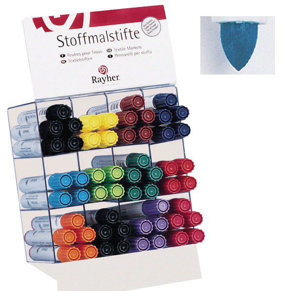 Set of 6x textile markers 