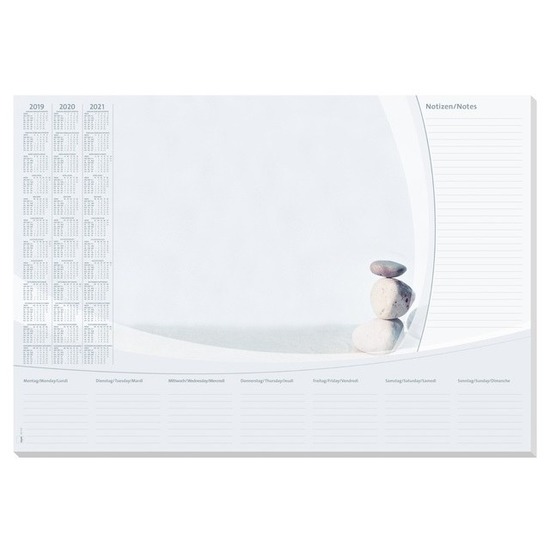 Bureaulegger van papier 59.5 x 41 cm met kalender