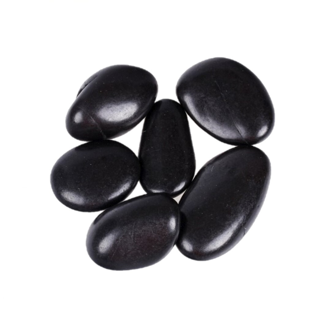 Decoratie/hobby stenen/kiezelstenen zwart 350 gram