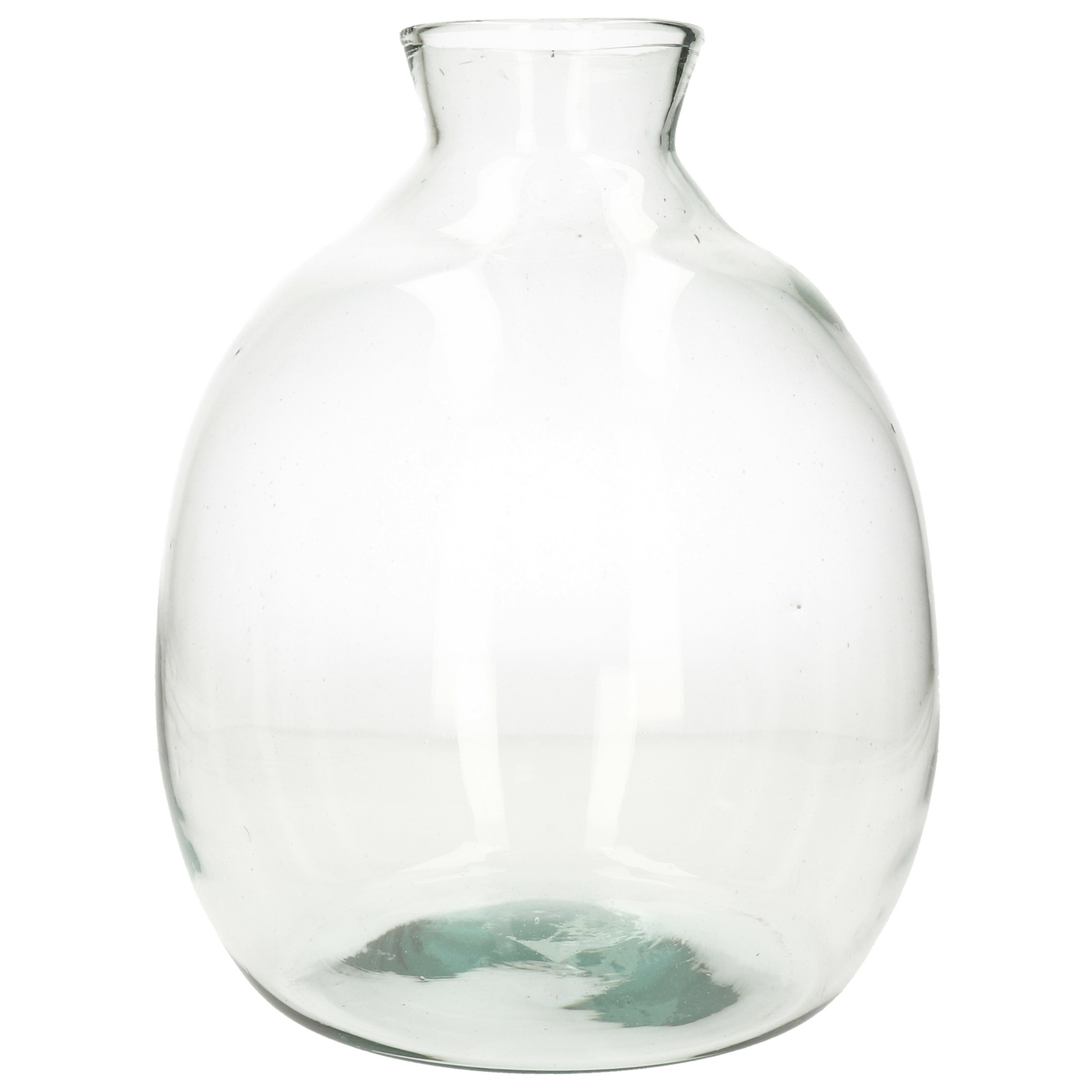 Eco bloemenvaas-vazen van glas D23.5 cm en H26.5 cm