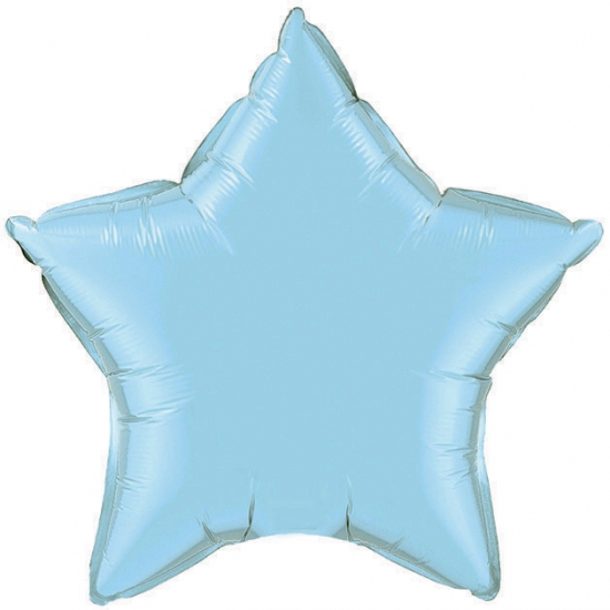 Feest folieballon blauw sterretje 50 cm