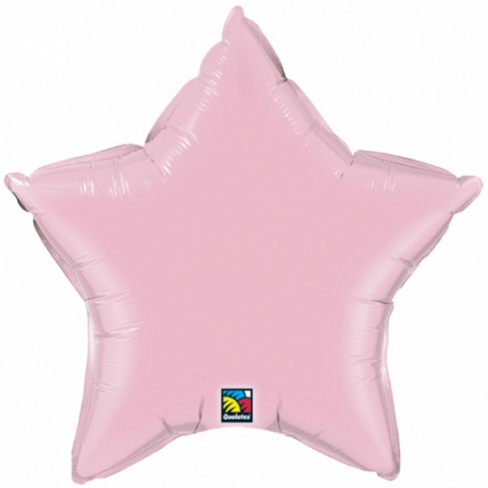 Feest folieballon roze sterretje 50 cm