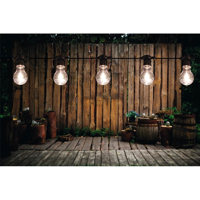 Feest tuinverlichting snoer 5 meter warm witte LED verlichting