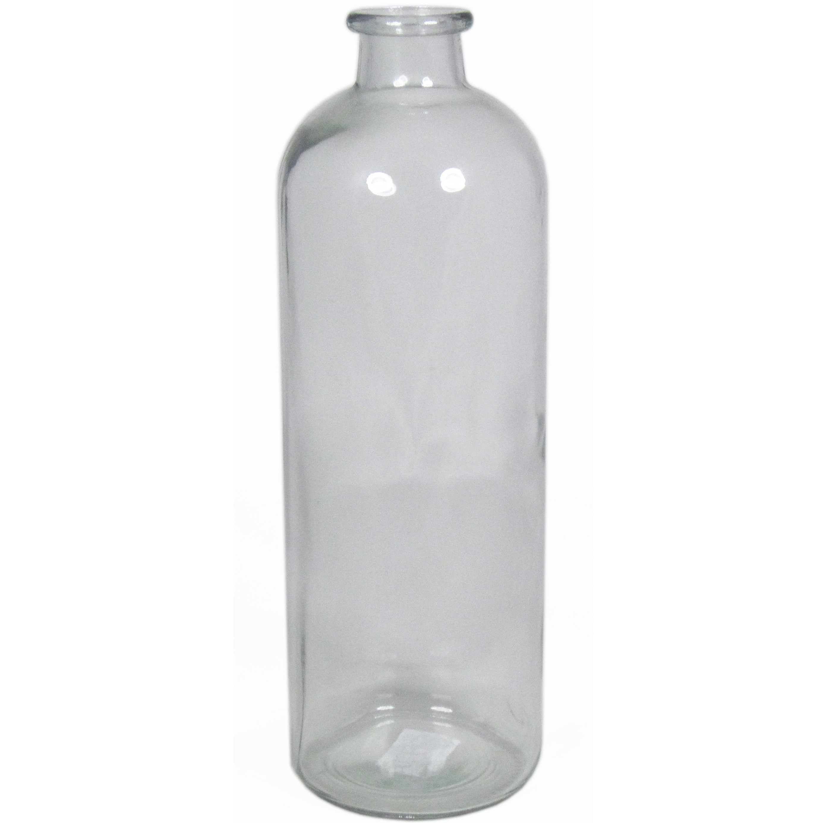 Glazen vaas/vazen 3,5 liter smalle hals 11 x 33 cm
