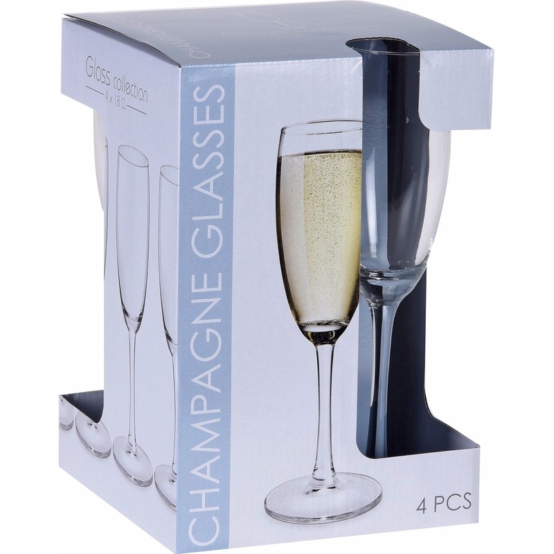 Glazenset voor champagne 8 stuks 180 ML