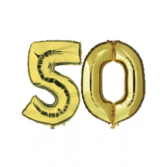 Gouden huwelijk 50 jaar folie ballonnen