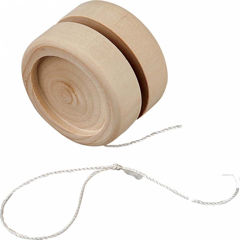 Grabbelton cadeautje houten jojo 5 cm
