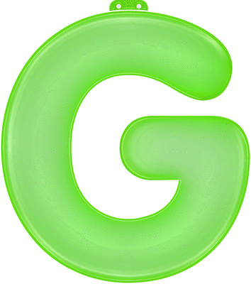 Groene opblaasbare letter G