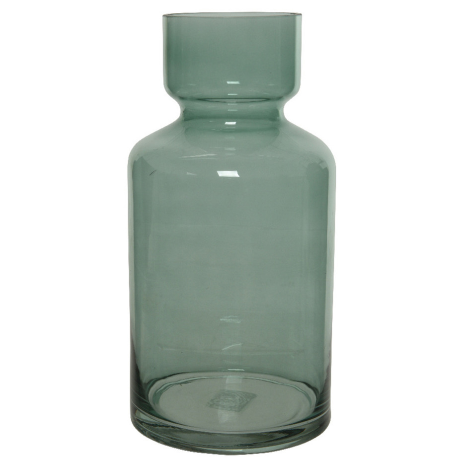 Groene vazen-bloemenvaas 6 liter van glas 15 x 30 cm