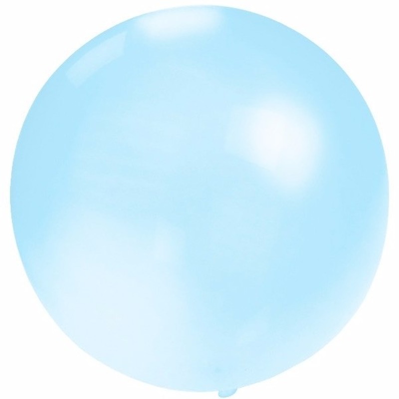 Groot formaat blauwe ballon met diameter 60 cm