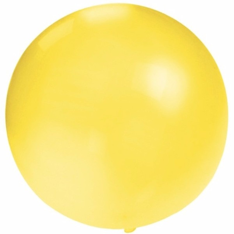 Groot formaat gele ballon met diameter 60 cm