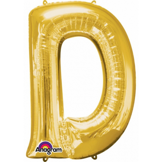 Grote letter ballon goud D 86 cm