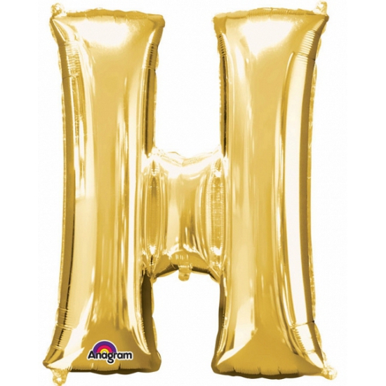 Grote letter ballon goud H 86 cm
