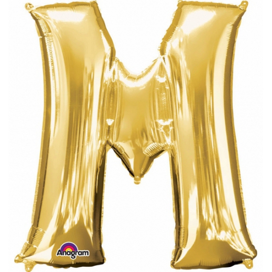 Grote letter ballon goud M 86 cm
