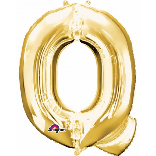 Grote letter ballon goud Q 86 cm