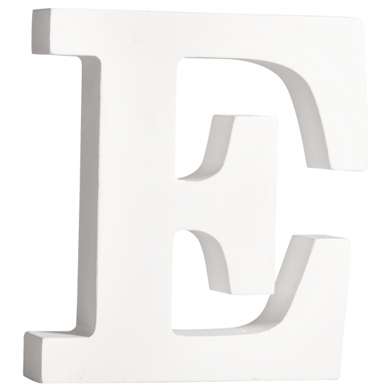 Houten decoratie letter E 11 cm