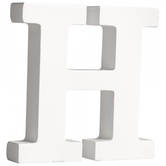 Houten decoratie letter H 11 cm